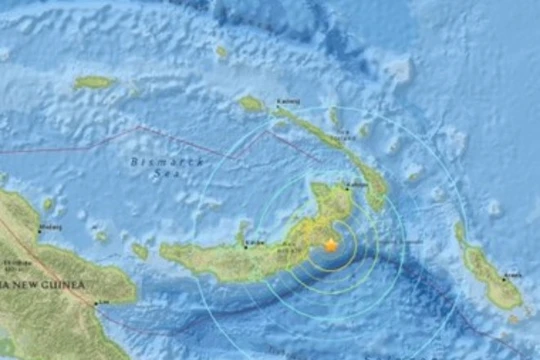 Động đất 7,5 độ Richter ở Papua New Guinea, cảnh báo sóng thần