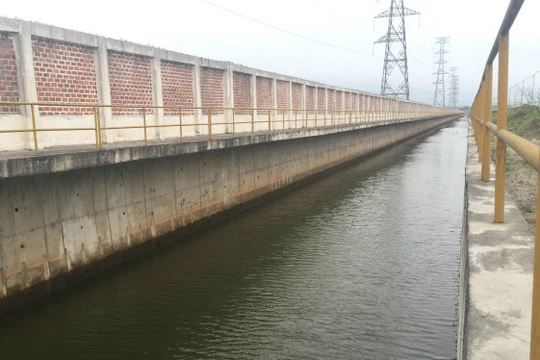 Hệ thống kênh mương xử lý nước thải của Formosa - Ảnh: Văn Định