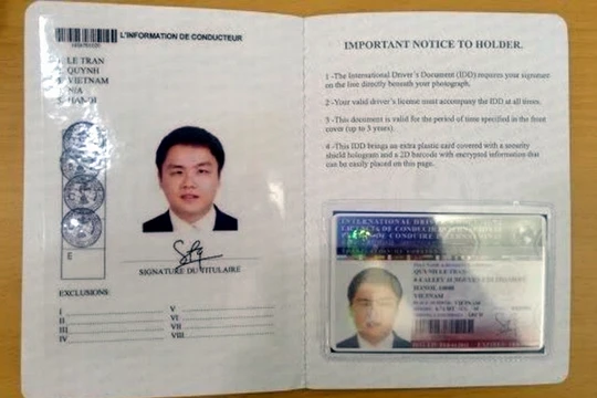 Hôm nay chính thức cấp giấy phép lái xe quốc tế