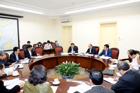 Thủ tướng tại cuộc họp về vốn ODA sáng 8/3/ Ảnh: VGP 