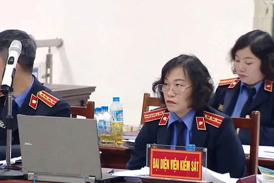 Đại diện VKS tại phiên tòa. Ảnh: TTXVN