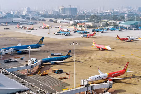 Sân bay Tân sơn nhất sẽ được mở rộng về cả phía Nam và phía Bắc. Ảnh: VTV