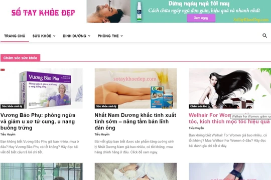 website sotaykhoedep.com bị cảnh báo