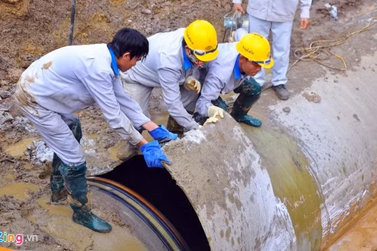 ​Đường ống nước sạch sông Đà gặp sự cố lần thứ 17