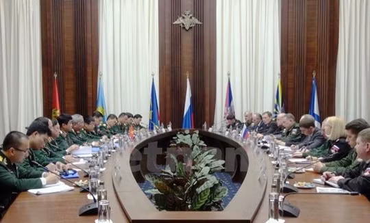 Quang cảnh Đối thoại chiến lược quốc phòng cấp thứ trưởng Việt-Nga lần thứ 2. (Ảnh: Duy Trinh/Vietnam+)