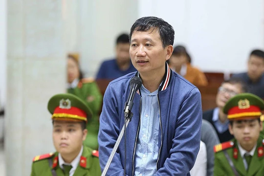 Bị can Trịnh Xuân Thanh trước tòa. Nguồn: Dân trí