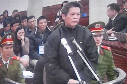 Bị cáo Phạm Thanh Tân tại phiên tòa sơ thẩm. Ảnh: Nguyễn Khoa.