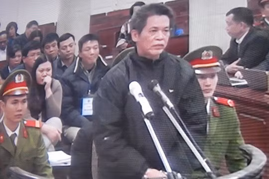 Bị cáo Phạm Thanh Tân tại phiên tòa sơ thẩm. Ảnh: Nguyễn Khoa.