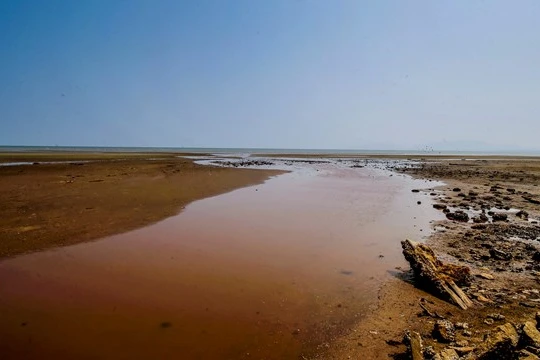 Sông ở Kuantan nhiễm chuyển thành màu đỏ