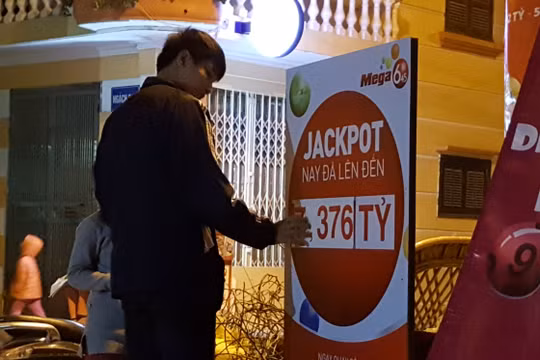 Một điểm bán xổ số Vietlott tại Hà Nội