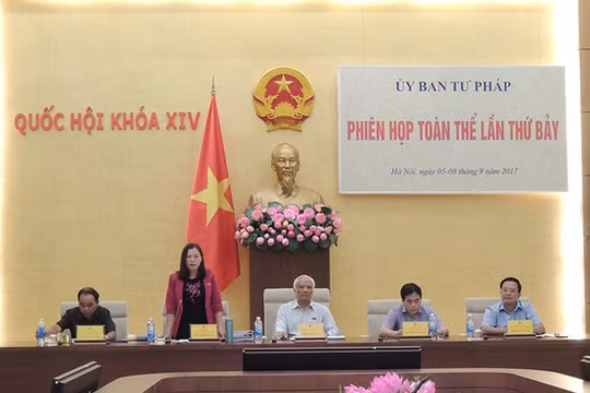Uỷ ban Tư pháp tổ chức phiên họp toàn thể ngày 5-9. Ảnh: quochoi.vn