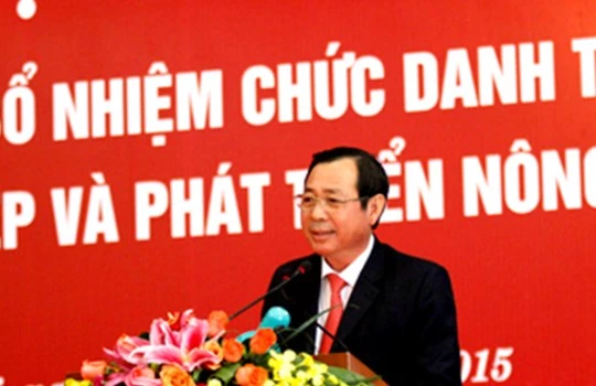 Ông Tiết Văn Thành - Thành viên Hội đồng Thành viên, Tổng Giám đốc Agribank phát biểu nhận nhiệm vụ tại Hội nghị