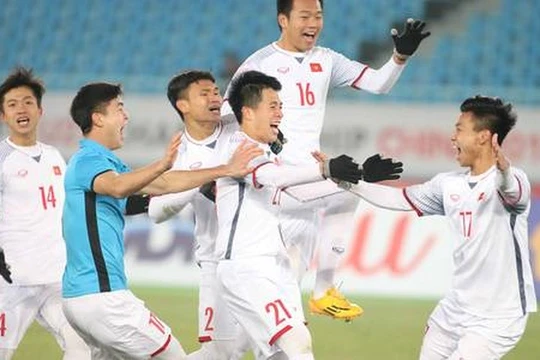 Đội tuyển U23 Việt Nam được tặng Huân chương Lao động hạng Nhất. Ảnh: TTVH