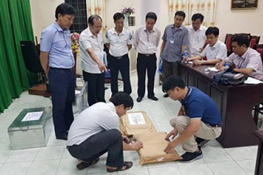 Tổ công tác kiểm tra tại tỉnh Hà Giang. Ảnh: CAND