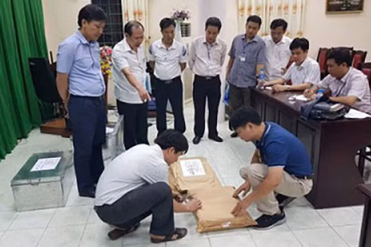 Tổ công tác kiểm tra tại tỉnh Hà Giang. Ảnh: CAND