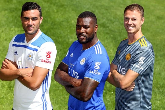 Logo Bia Sài Gòn trên áo đấu mùa 2018 - 2019 của Leicester City. Nguồn: Leicester City