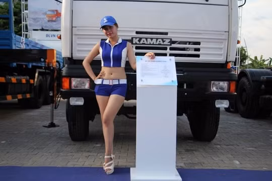 Xe Kamaz được giới thiệu tại một triển lãm ô tô tại Việt Nam gần đây - Ảnh: internet