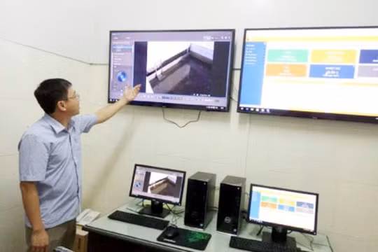 Trung tâm quan trắc tự động giám sát việc xả thải của Formosa. Ảnh: CTV.