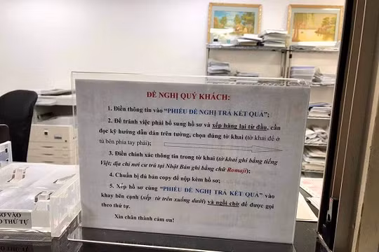 Hình tại thông cáo của Đại sứ quán Việt Nam tại Nhật Bản