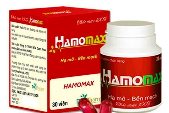 Hamomax đã quảng cáo thực phẩm chức năng này có công dụng như thuốc chữa bệnh. Ảnh: VietTimes.