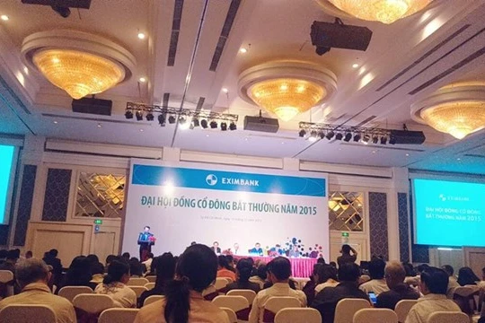 Quang cảnh Đại hội đồng cổ đông bất thường 2015 của Eximbank (Ảnh: PD)