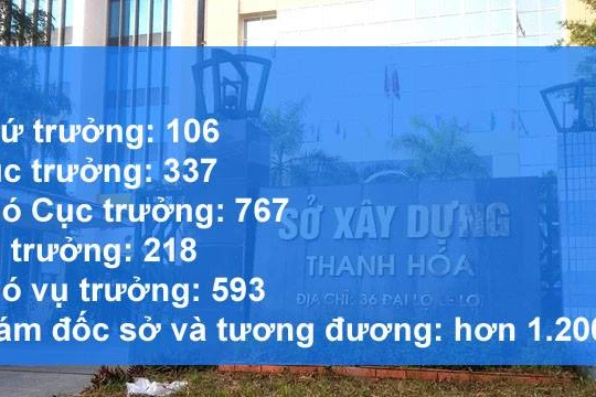  ​ Số lượng cấp phó trong bộ máy hành chính hiện nay. Ảnh: Lương Bằng