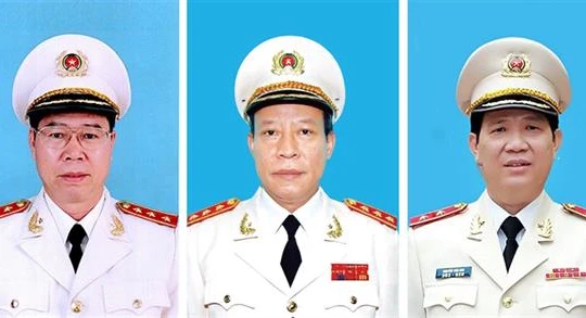 Thượng tướng Bùi Văn Nam, Thượng tướng Lê Quý Vương, Trung tướng Nguyễn Văn Sơn nhận thêm nhiệm vụ mới. Ảnh Mps.gov.vn