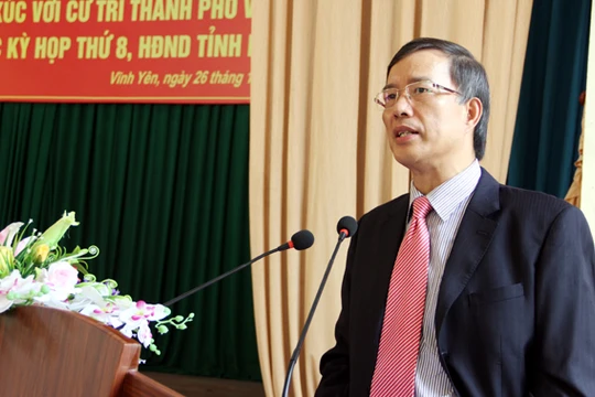 Ông Phạm Văn Vọng - nguyên Bí thư Tỉnh ủy Vĩnh Phúc. Ảnh: Cổng thông tin điện tử Vĩnh Phúc