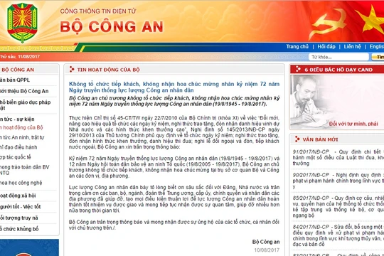 Thông báo của Bộ Công an