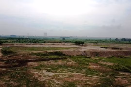 UBND TP Hà Nội đã yêu cầu UBND phường Long Biên (Long Biên, Hà Nội) dừng ngay việc san lấp mặt bằng trong hành lang thoát lũ sông Hồng