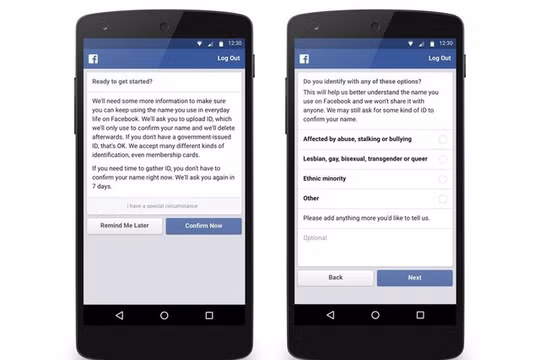 Người dùng sẽ phải giải thích hoàn cảnh đặc biệt để sử dụng tên "giả" trên Facebook
