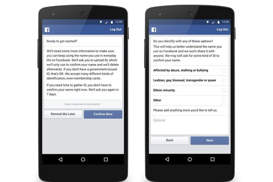 Người dùng sẽ phải giải thích hoàn cảnh đặc biệt để sử dụng tên "giả" trên Facebook