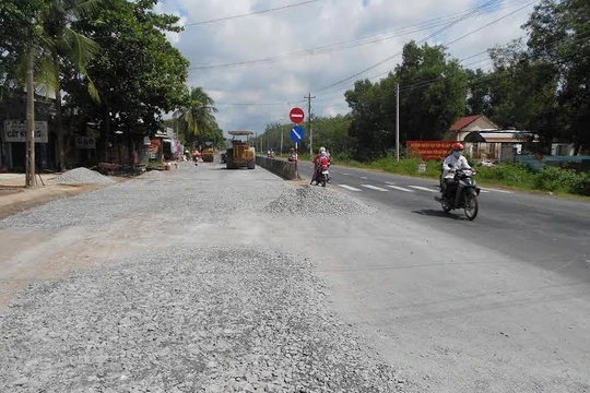 Quốc lộ 22B đã hư hỏng