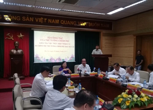 Tổ công tác của Thủ tướng Chính phủ kiểm tra tại Bộ Y tế sáng 20/9. Ảnh VGP