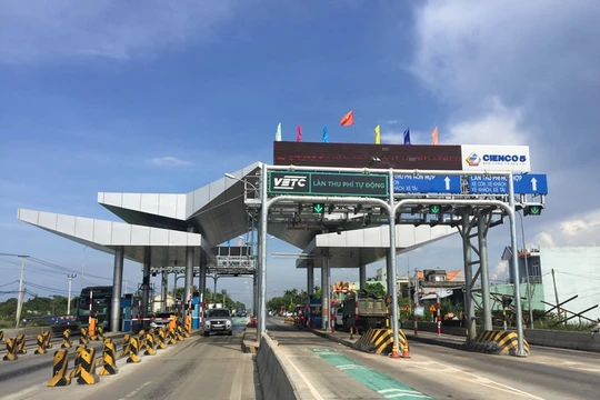 Trạm thu phí Tam Kỳ (Quảng Nam). Ảnh: VGP 