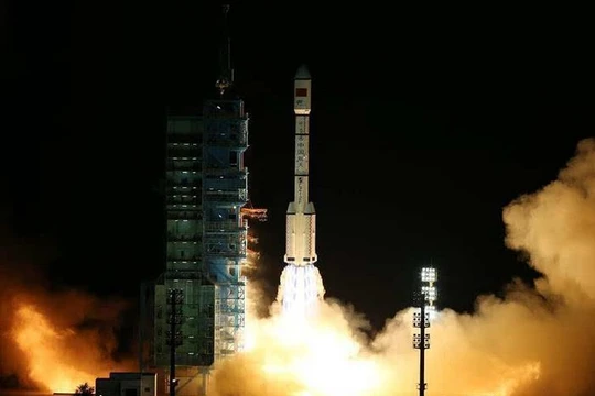 Tối ngày 15/9/2016, Trung Quốc phóng thành công Trạm thử nghiệm không gian Thiên Cung 2. Ảnh: Tân Hoa xã