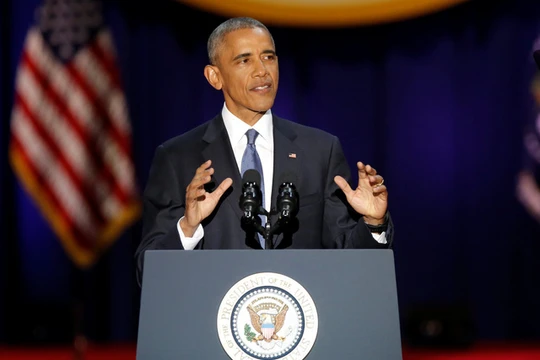 Tổng thống Obama phát biểu tại Chicago tối ngày 10/1 (Ảnh: Reuters)