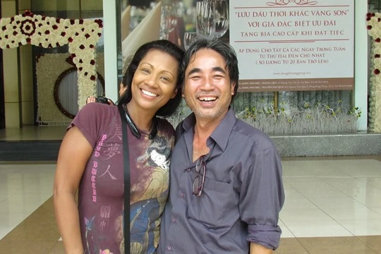 Thúy Nguyễn trong chuyến trở về Việt Nam tháng 4.2015