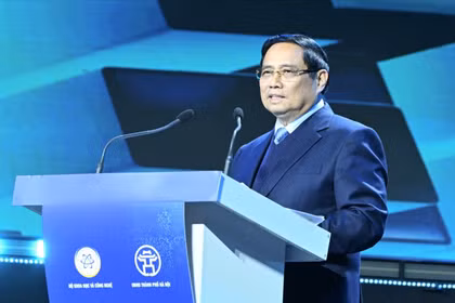 Thủ tướng Phạm Minh Chính phát biểu tại Lễ khai mạc Techfest Việt Nam 2025.