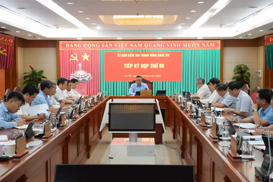 Kỳ họp thứ 6 của Ủy ban Kiểm tra Trung ương. Ảnh: UBKTTW.