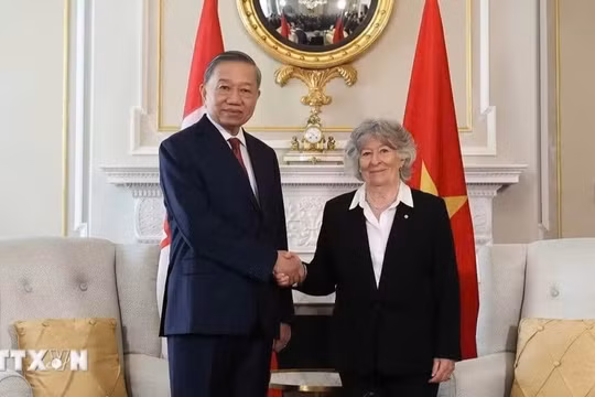 Tổng bí thư, Chủ tịch nước Tô Lâm hội kiến với Toàn quyền Canada Louise Arbour. Ảnh: TTXVN.