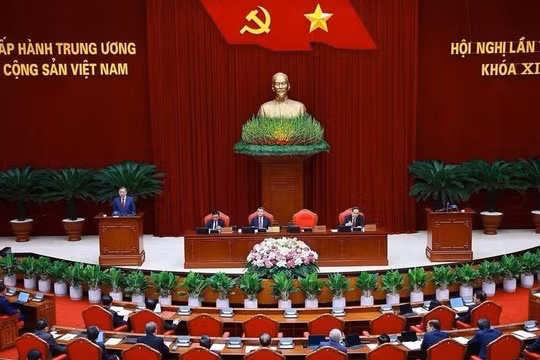 Khai mạc Hội nghị lần thứ 3 Ban Chấp hành Trung ương Đảng khóa XIV. Ảnh: TTXVN.