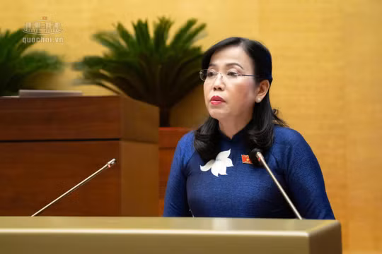 Chủ nhiệm Ủy ban Khoa học, Công nghệ và Môi trường Nguyễn Thanh Hải trình bày Báo cáo thẩm tra tại phiên họp. Ảnh: Quốc hội.