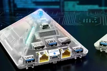 Cận cảnh kim tự tháp trí tuệ nhân tạo mới. Ảnh: M5Stack/Youtube.