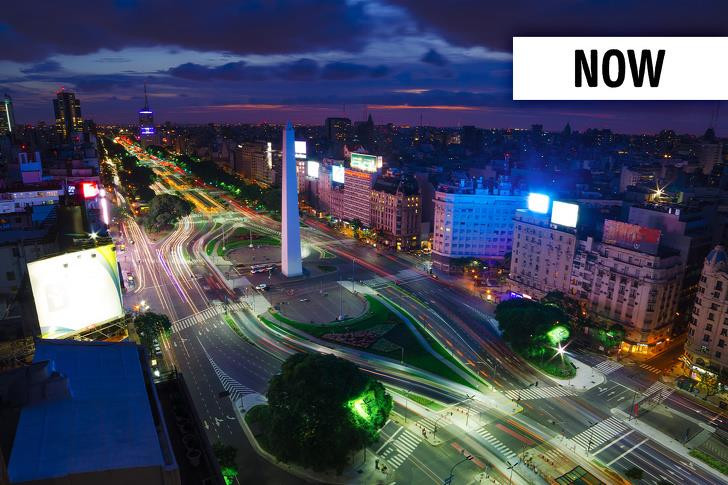 Avenida Nueve de Julio hiện nay. Ảnh: BrightSide Avenida Nueve de Julio hiện nay. Ảnh: BrightSide