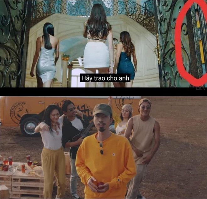 Nhân vật áo vàng bí ẩn sau cánh cửa được dân tình đùa là sự góp mặt của Đen Vâu?