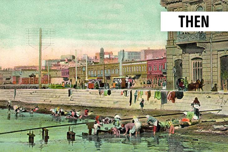 Đại lộ Neftchiler vào những năm 20 thế kỉ XX. Ảnh: BrightSide Đại lộ Neftchiler vào những năm 20 thế kỉ XX. Ảnh: BrightSide