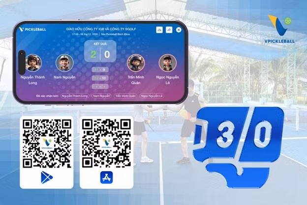 Quét mã QR tải ứng dụng Vpickleball khám phá và trải nghiệm