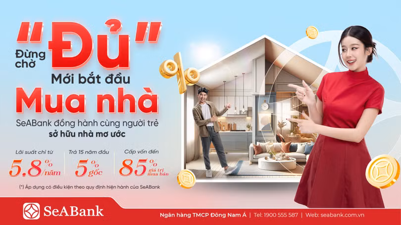 Lãi suất chỉ 5,8%/năm, “thời điểm vàng” mua nhà năm 2025 người trẻ không thể bỏ lỡ