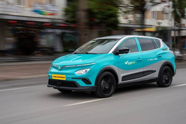Ảnh: Dịch vụ taxi cao cấp Xanh SM Premium sử dụng dòng xe VF e34 (tương lai là Nerio Green) với nhiều tiện ích bổ sung